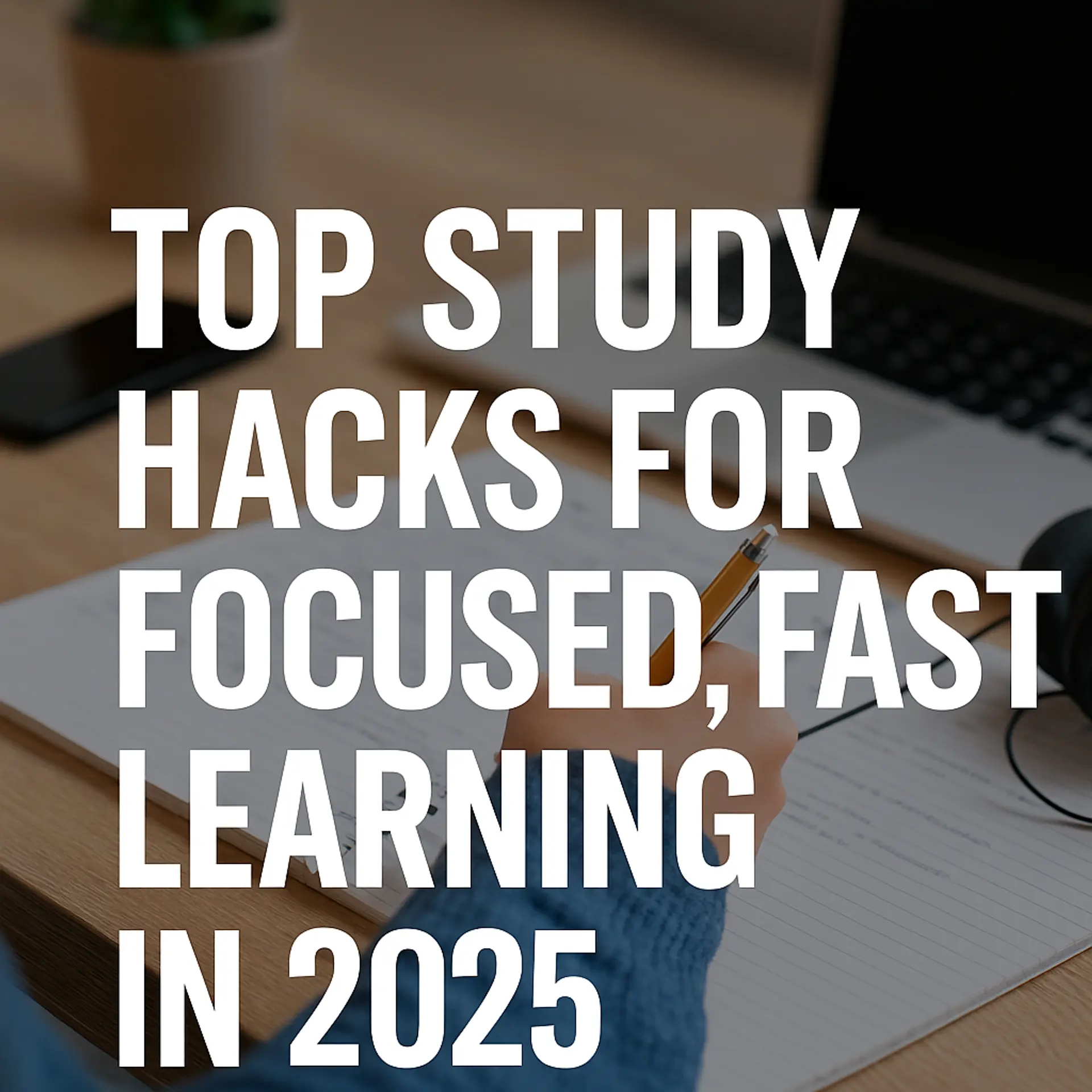 Top Study Hacks for Focused, Fast Learning in 2025